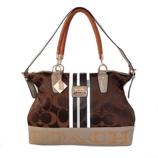 Coach Braided In Signature Large Coffee Totes BFR | Women